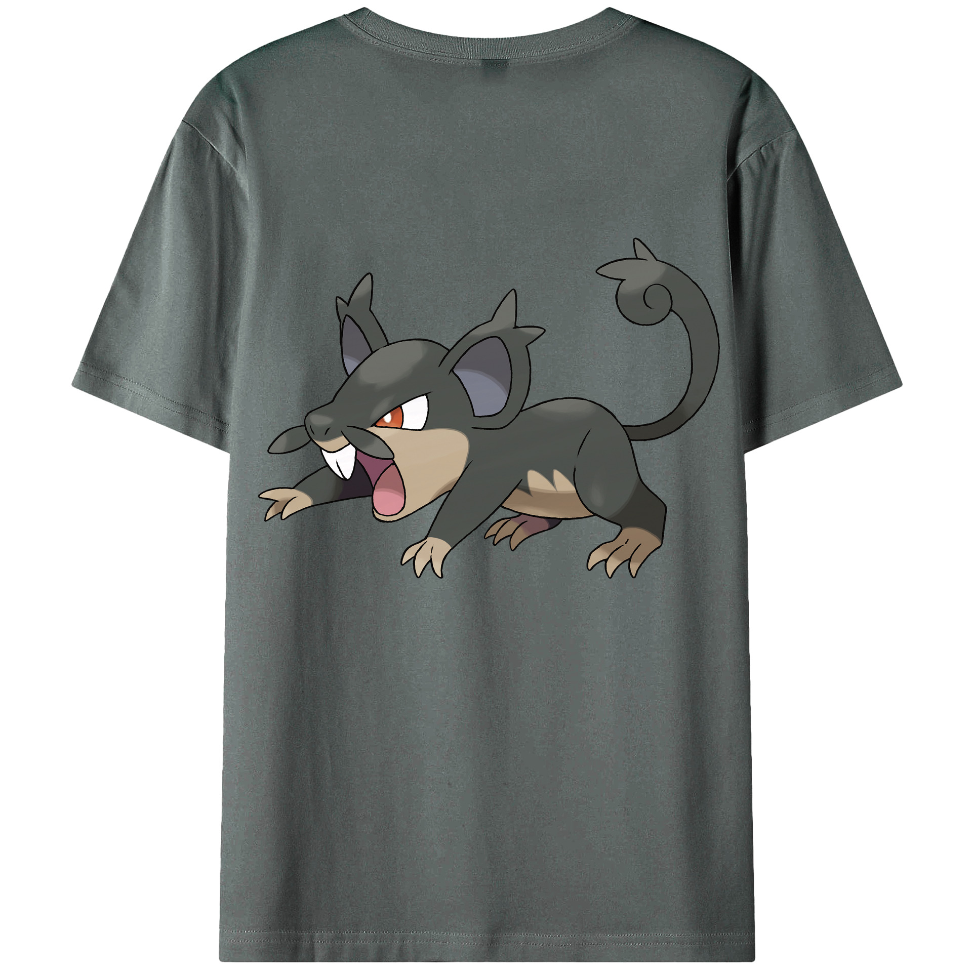 （画像用） ポケットモンスター Pokémon 綿100％ メンズ半袖Tシャツ（バックプリント） 通気性